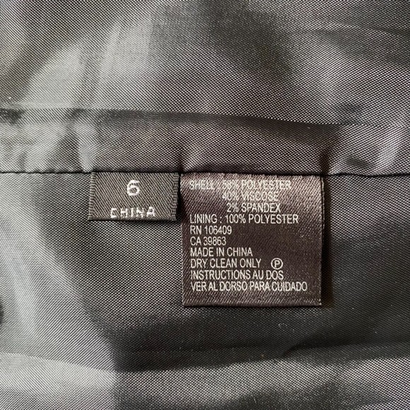 Tahari Pleated Ruffle Hem Skirt Lined Black/Gray Size 6 - Picture 5 of 5